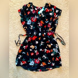 ✨NWT✨ 41 Hawthorn flower print black dress XXL